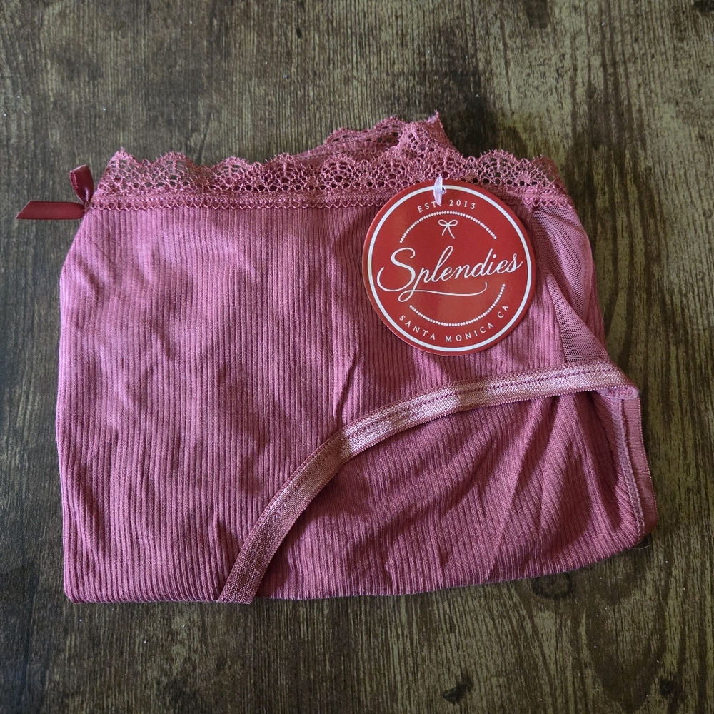 Pink Lace Trim Panties